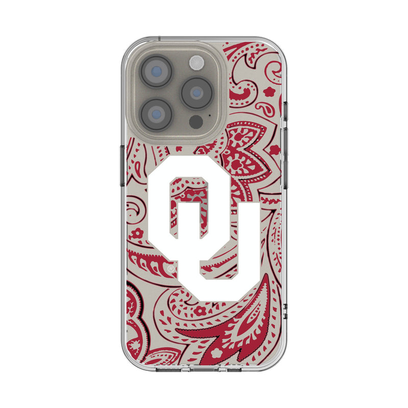 University of Oklahoma Sooners Paisley iPhone Clear Phone Case for Apple iPhone