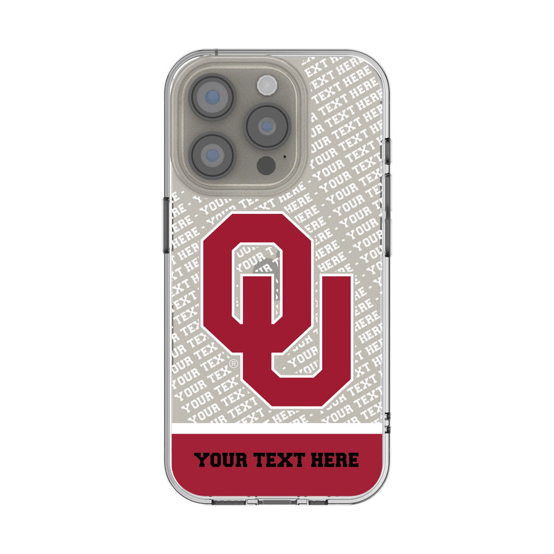 University of Oklahoma Sooners Personalized EndZone Plus iPhone Clear Phone Case for Apple iPhone