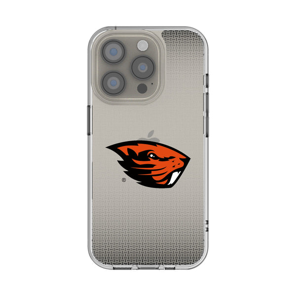 Oregon State University Beavers Linen iPhone Clear Phone Case for Apple iPhone