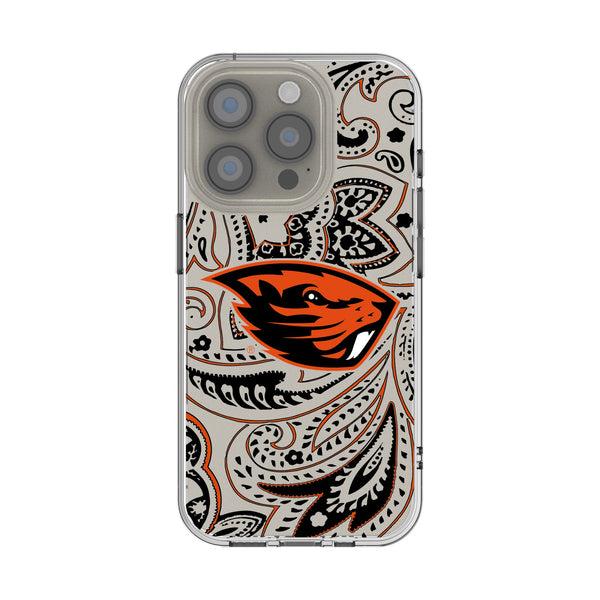 Oregon State University Beavers Paisley iPhone Clear Phone Case for Apple iPhone