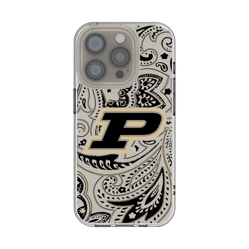 Purdue University Boilermakers Paisley iPhone Clear Phone Case for Apple iPhone