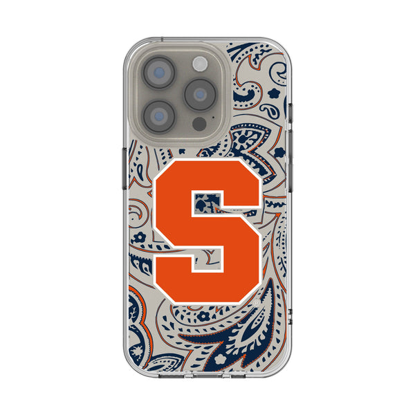Syracuse University Orange Paisley iPhone Clear Phone Case for Apple iPhone