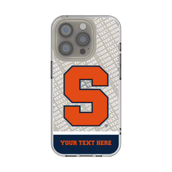 Syracuse University Orange Personalized EndZone Plus iPhone Clear Phone Case for Apple iPhone
