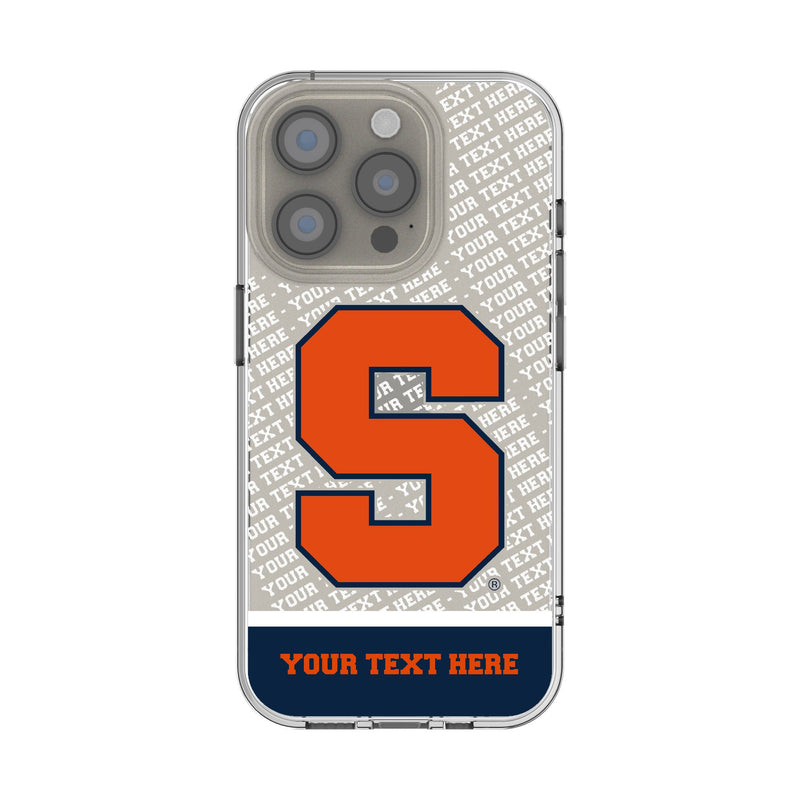 Syracuse University Orange Personalized EndZone Plus iPhone Clear Phone Case for Apple iPhone