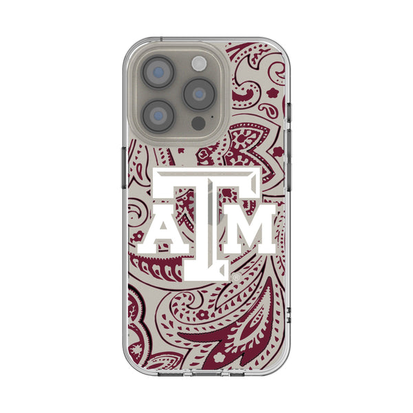 Texas A&M University Aggies Paisley iPhone Clear Phone Case for Apple iPhone