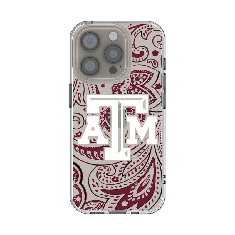 Texas A&M University Aggies Paisley iPhone Clear Phone Case for Apple iPhone