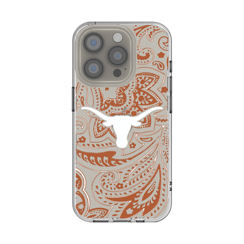 University of Texas Longhorns Paisley iPhone Clear Phone Case for Apple iPhone
