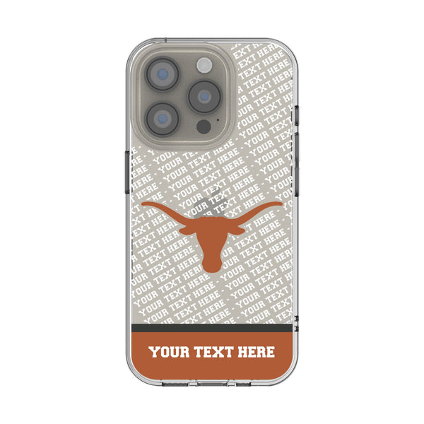 University of Texas Longhorns Personalized EndZone Plus iPhone Clear Phone Case for Apple iPhone