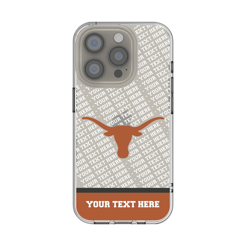 University of Texas Longhorns Personalized EndZone Plus iPhone Clear Phone Case for Apple iPhone