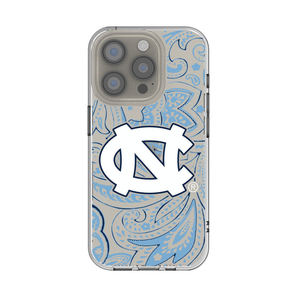 University of North Carolina Tar Heels Paisley iPhone Clear Phone Case for Apple iPhone
