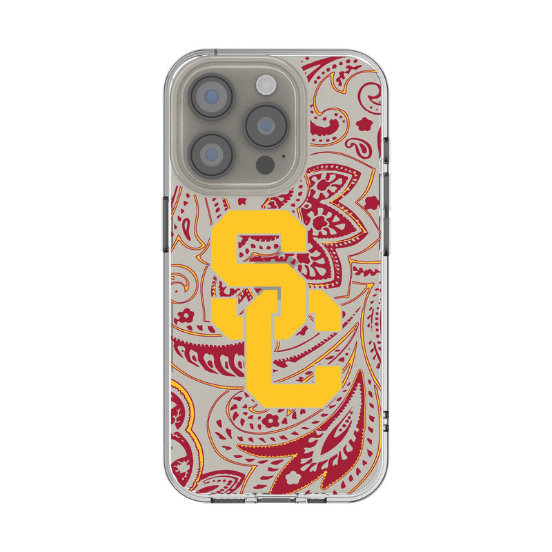 University of Southern California Trojans Paisley iPhone Clear Phone Case for Apple iPhone