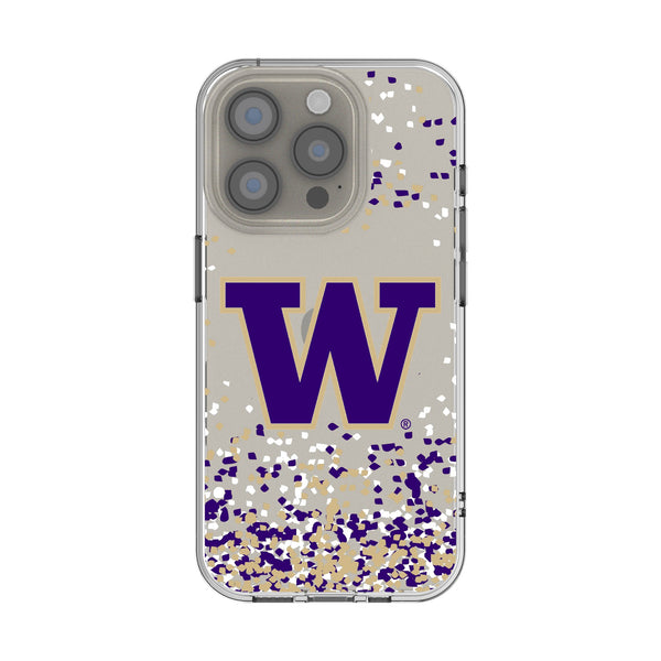 University of Washington Huskies Confetti iPhone Clear Phone Case for Apple iPhone