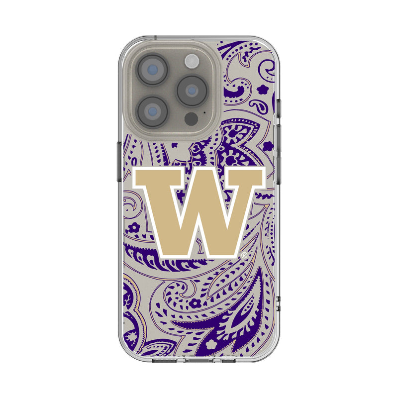 University of Washington Huskies Paisley iPhone Clear Phone Case for Apple iPhone