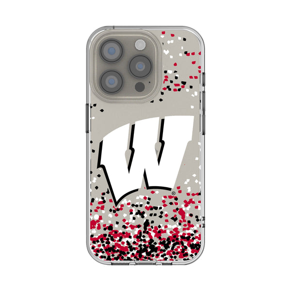 University of Wisconsin Badgers Confetti iPhone Clear Phone Case for Apple iPhone