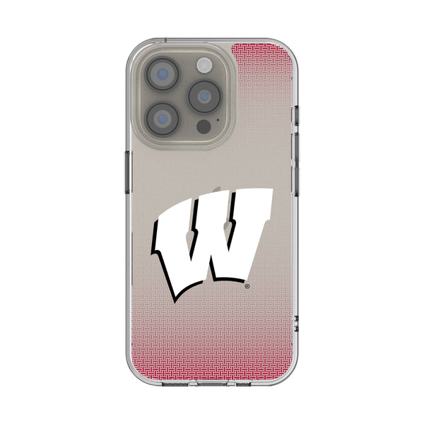 University of Wisconsin Badgers Linen iPhone Clear Phone Case for Apple iPhone