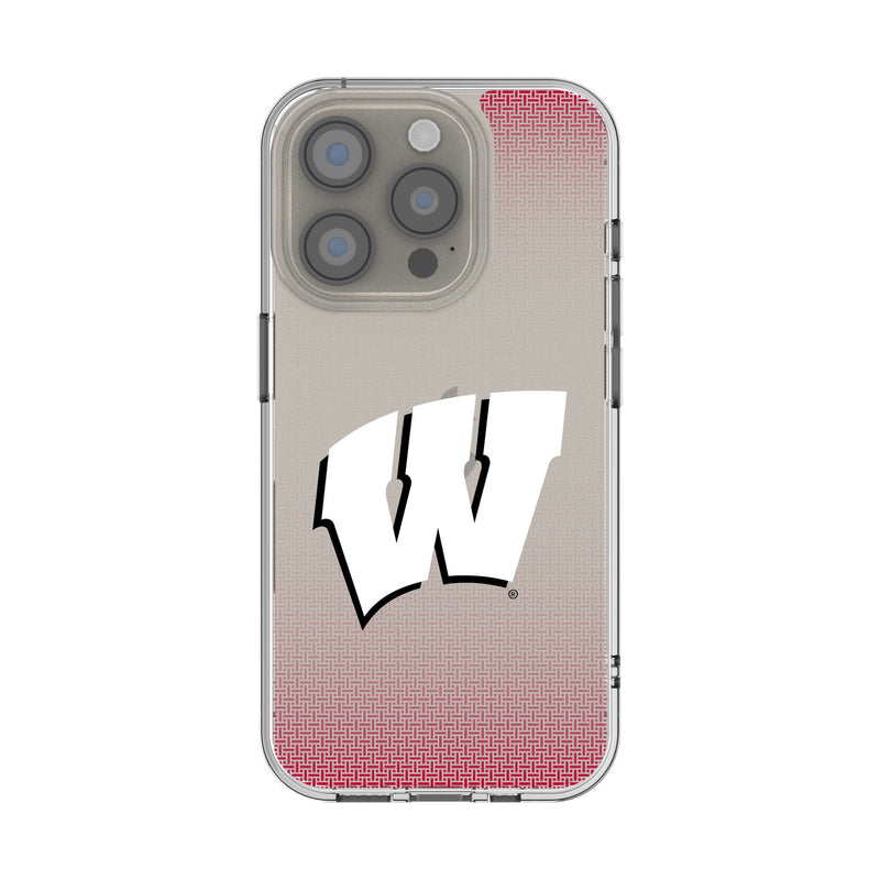 University of Wisconsin Badgers Linen iPhone Clear Phone Case for Apple iPhone