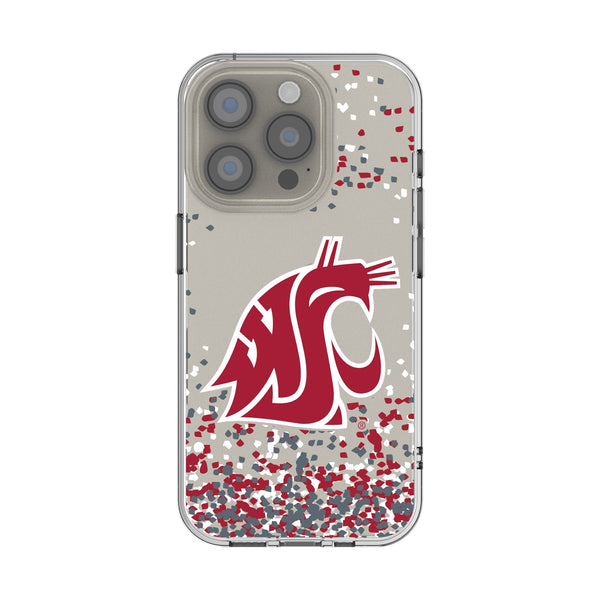 Washington State University Cougars Confetti iPhone Clear Phone Case for Apple iPhone