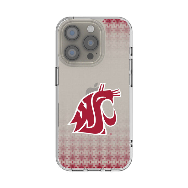 Washington State University Cougars Linen iPhone Clear Phone Case for Apple iPhone