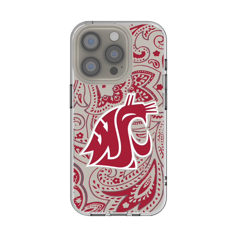 Washington State University Cougars Paisley iPhone Clear Phone Case for Apple iPhone