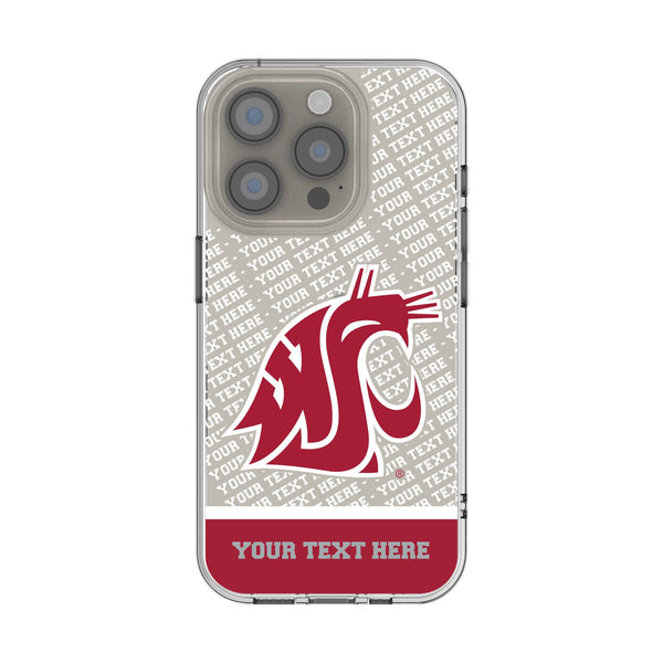 Washington State University Cougars Personalized EndZone Plus iPhone Clear Phone Case for Apple iPhone