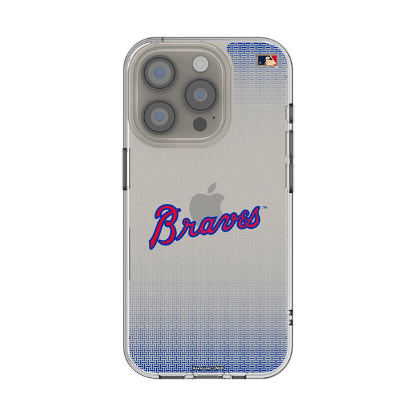 Atlanta Braves Home 2012 - Cooperstown Collection Linen iPhone Clear Phone Case for Apple iPhone