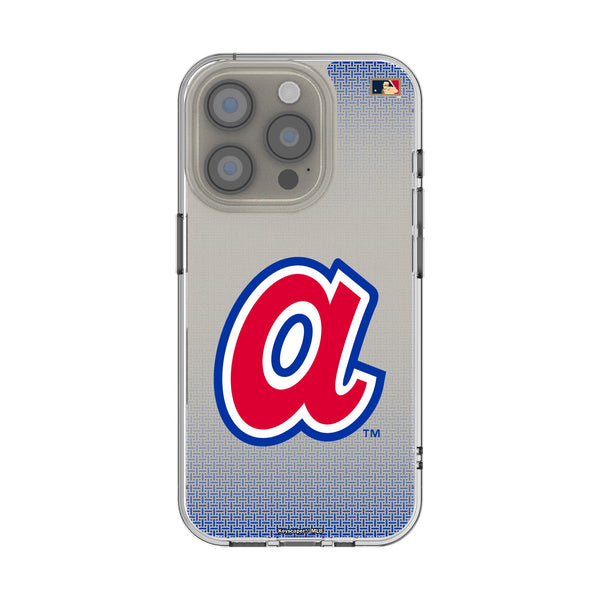 Atlanta Braves 1972-1980 - Cooperstown Collection Linen iPhone Clear Phone Case for Apple iPhone