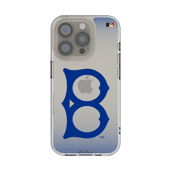 Brooklyn Dodgers 1949-1957 - Cooperstown Collection Linen iPhone Clear Phone Case for Apple iPhone