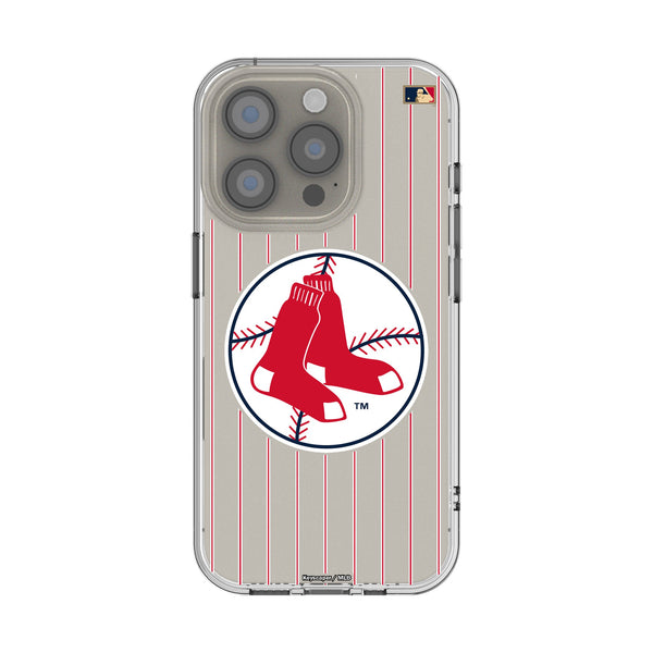 Boston Red Sox 1970-1975 - Cooperstown Collection Pinstripe iPhone Clear Phone Case for Apple iPhone