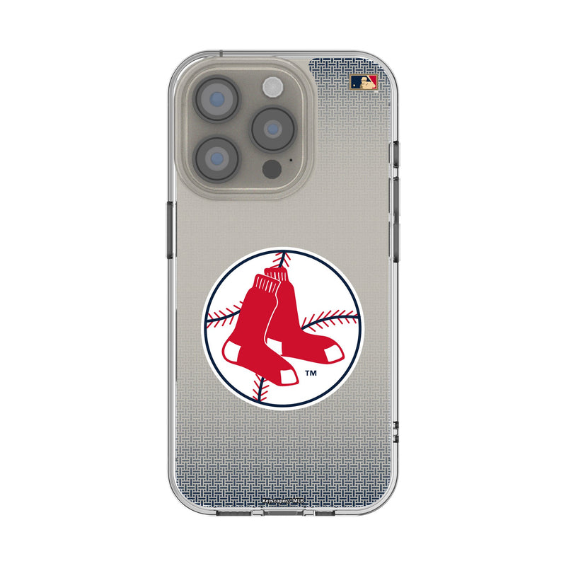 Boston Red Sox 1970-1975 - Cooperstown Collection Linen iPhone Clear Phone Case for Apple iPhone
