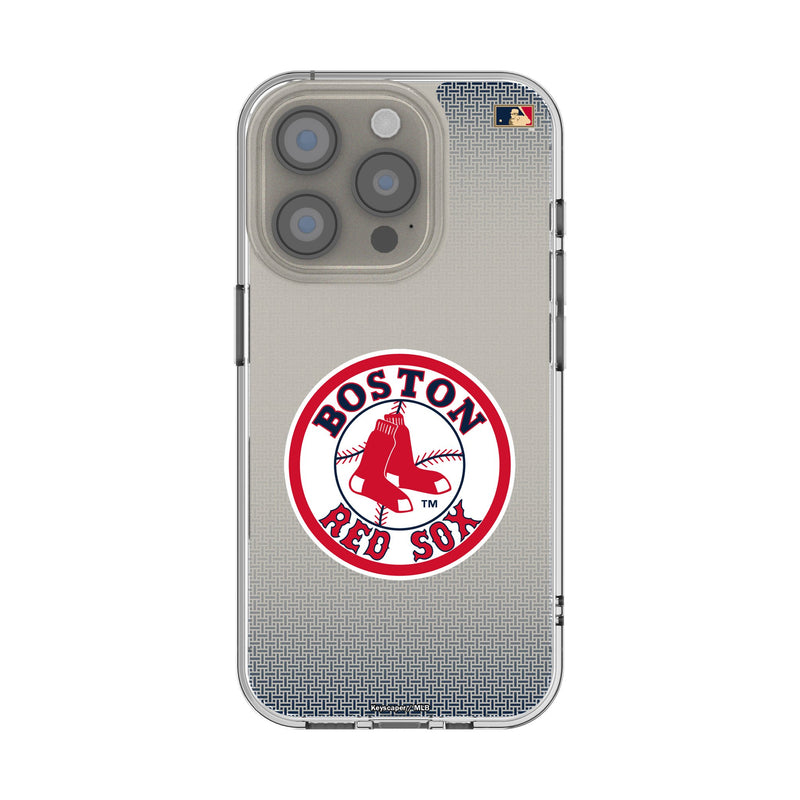 Boston Red Sox 1976-2008 - Cooperstown Collection Linen iPhone Clear Phone Case for Apple iPhone