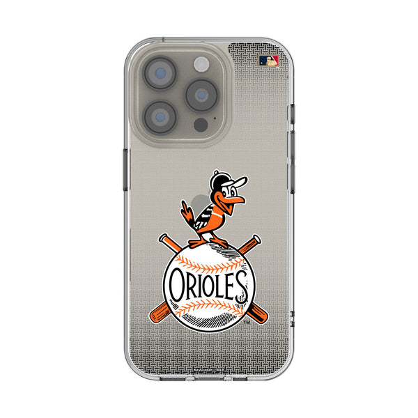 Baltimore Orioles 1954-1963 - Cooperstown Collection Linen iPhone Clear Phone Case for Apple iPhone