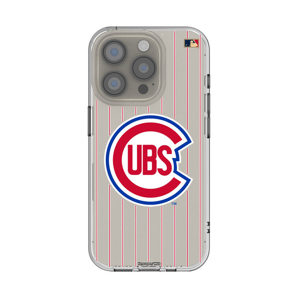 Chicago Cubs 1948-1956 - Cooperstown Collection Pinstripe iPhone Clear Phone Case for Apple iPhone