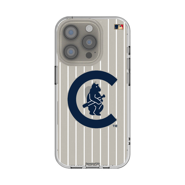 Chicago Cubs 1911-1912 - Cooperstown Collection Pinstripe iPhone Clear Phone Case for Apple iPhone