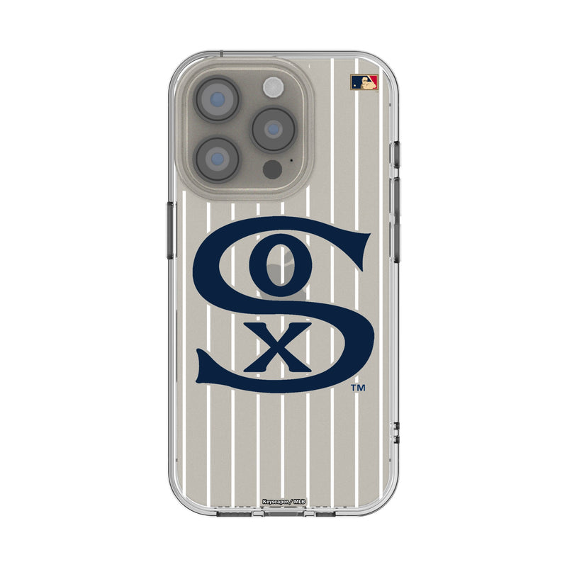 Chicago White Sox Road 1919-1921 - Cooperstown Collection Pinstripe iPhone Clear Phone Case for Apple iPhone
