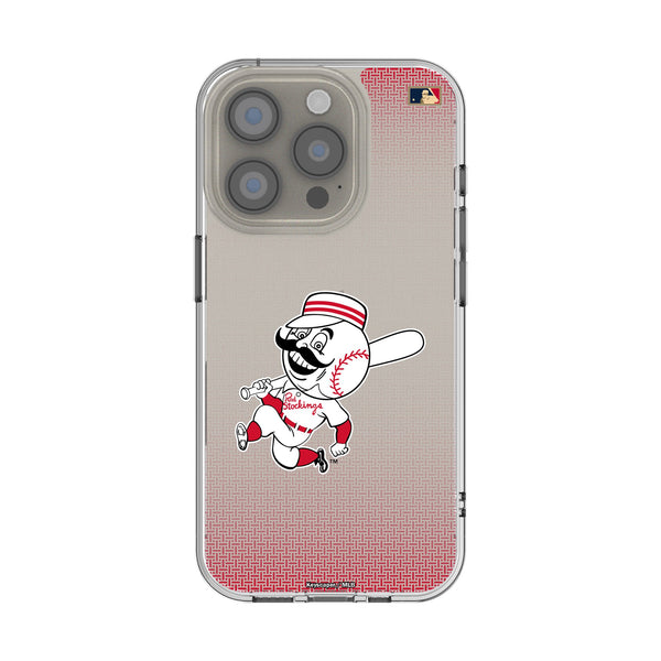 Cincinnati Reds 1953-1967 - Cooperstown Collection Linen iPhone Clear Phone Case for Apple iPhone