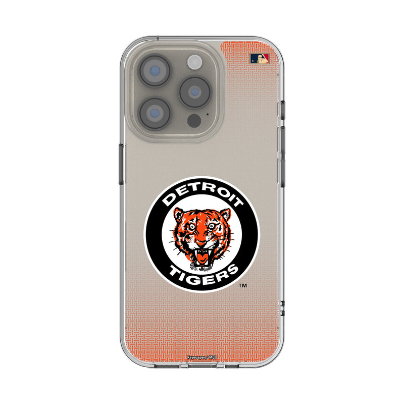 Detroit Tigers 1961-1963 - Cooperstown Collection Linen iPhone Clear Phone Case for Apple iPhone