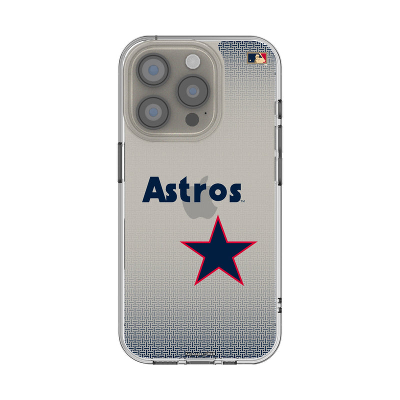Houston Astros 1975-1981 - Cooperstown Collection Linen iPhone Clear Phone Case for Apple iPhone