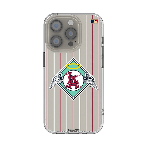 LA Angels 1961-1965 - Cooperstown Collection Pinstripe iPhone Clear Phone Case for Apple iPhone