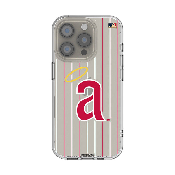 LA Angels 1971 - Cooperstown Collection Pinstripe iPhone Clear Phone Case for Apple iPhone