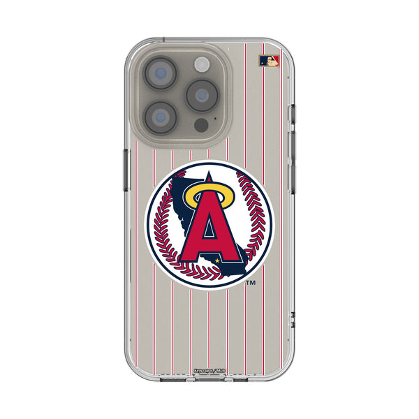 LA Angels 1986-1992 - Cooperstown Collection Pinstripe iPhone Clear Phone Case for Apple iPhone