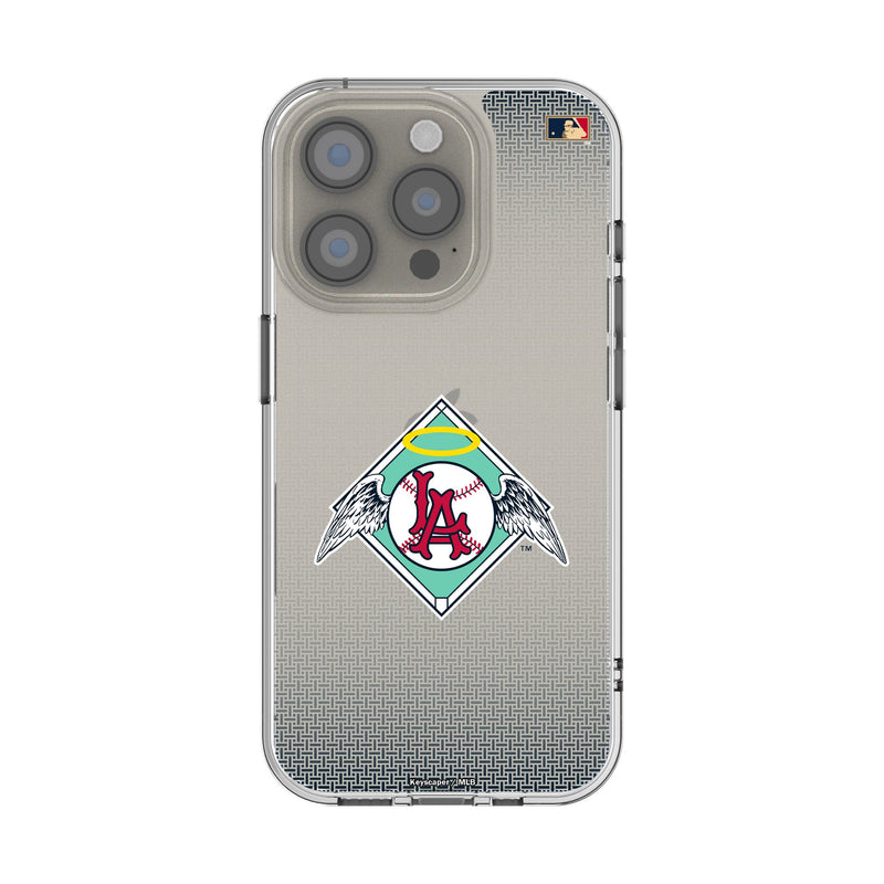 LA Angels 1961-1965 - Cooperstown Collection Linen iPhone Clear Phone Case for Apple iPhone