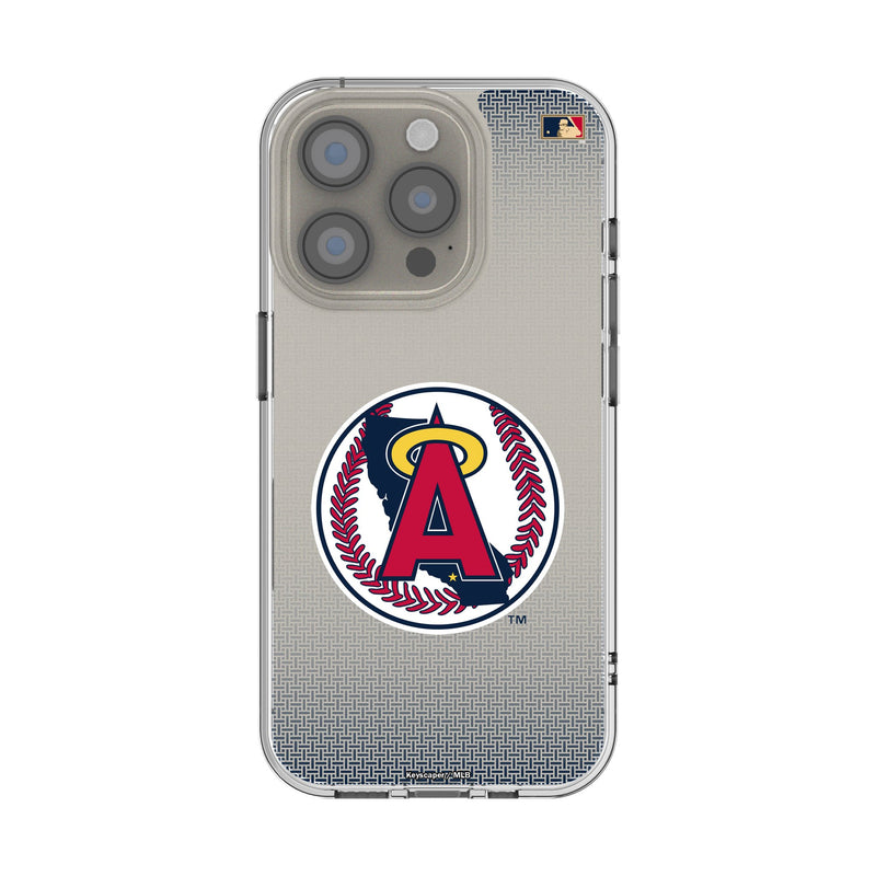 LA Angels 1986-1992 - Cooperstown Collection Linen iPhone Clear Phone Case for Apple iPhone