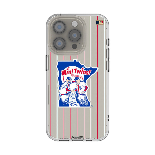 Minnesota Twins 1976-1986 - Cooperstown Collection Pinstripe iPhone Clear Phone Case for Apple iPhone