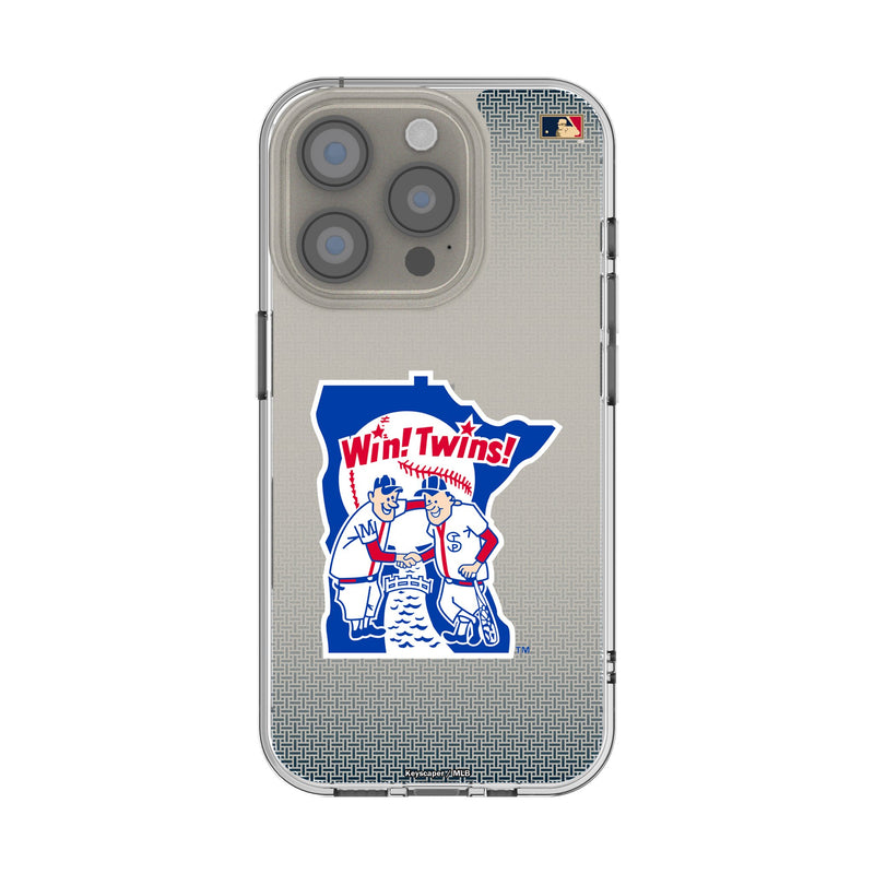 Minnesota Twins 1976-1986 - Cooperstown Collection Linen iPhone Clear Phone Case for Apple iPhone