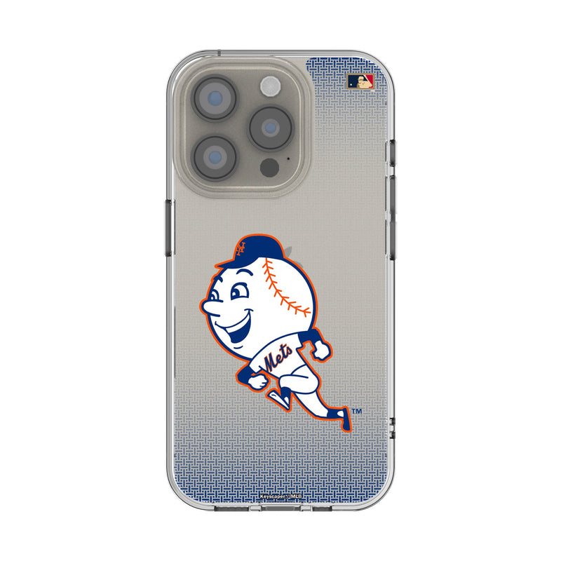 New York Mets 2014 - Cooperstown Collection Linen iPhone Clear Phone Case for Apple iPhone