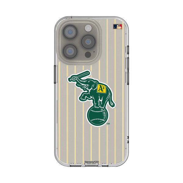 Oakland As Home 1988 - Cooperstown Collection Pinstripe iPhone Clear Phone Case for Apple iPhone