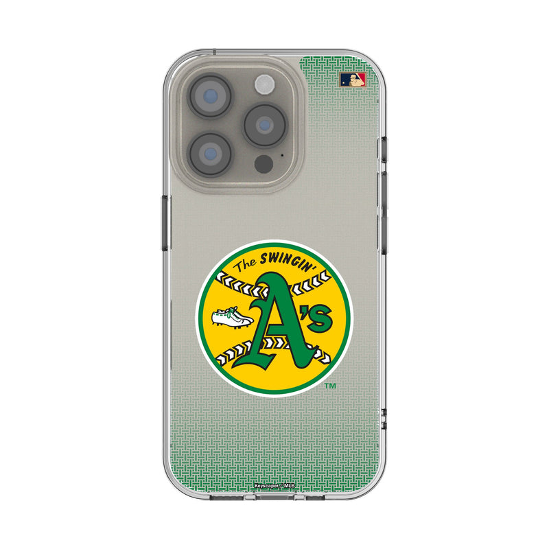 Oakland As 1971-1981 - Cooperstown Collection Linen iPhone Clear Phone Case for Apple iPhone
