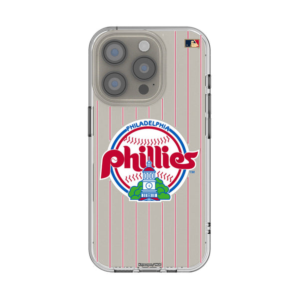 Philadelphia Phillies 1984-1991 - Cooperstown Collection Pinstripe iPhone Clear Phone Case for Apple iPhone