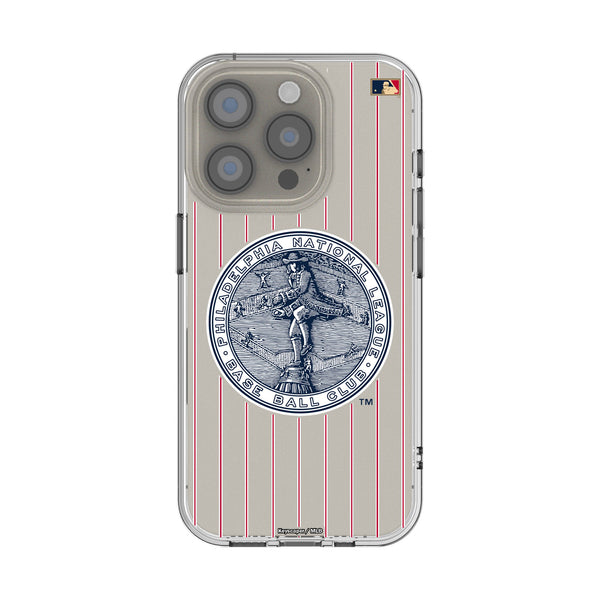 Philadelphia Phillies 1915-1943 - Cooperstown Collection Pinstripe iPhone Clear Phone Case for Apple iPhone
