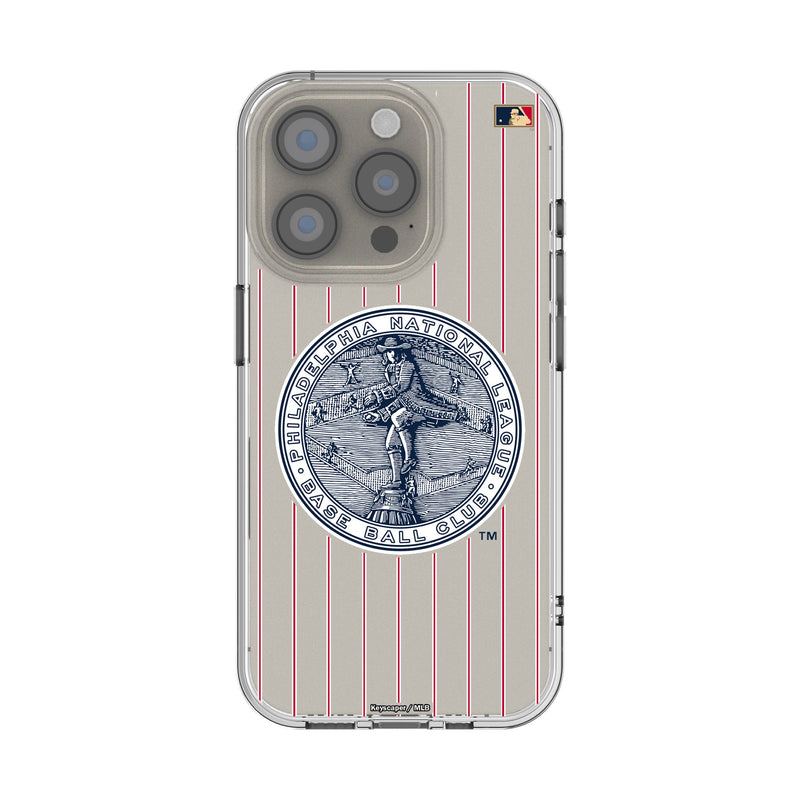 Philadelphia Phillies 1915-1943 - Cooperstown Collection Pinstripe iPhone Clear Phone Case for Apple iPhone